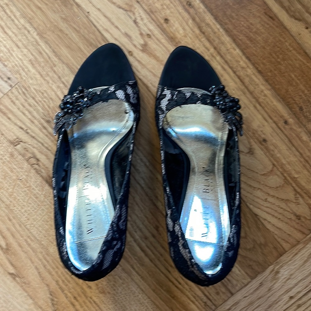 White House Black Market open toe wedge - women’s size 7.5